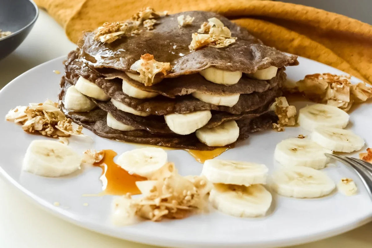 Rode gierst pannenkoeken