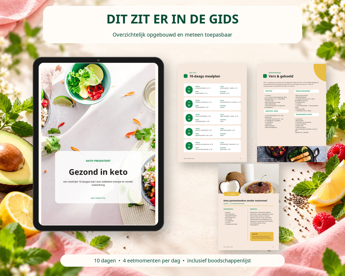 Keto Starter bundel – 6 Nativ keto bakmixen + Ebook Gezond in Keto