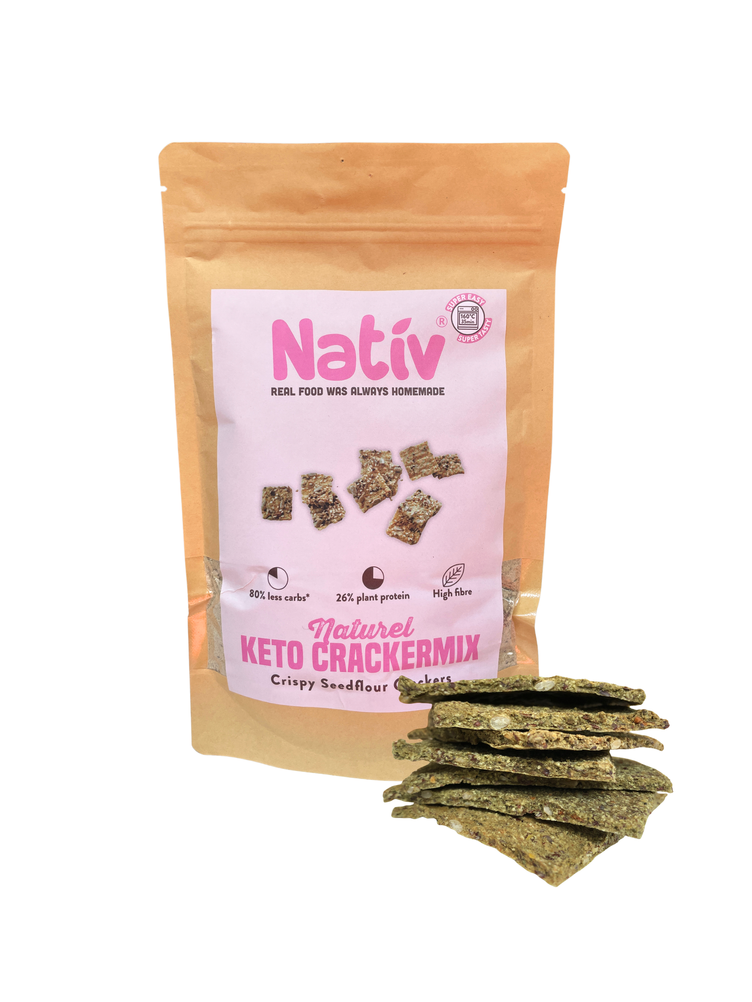 Keto Crackermix - Naturel