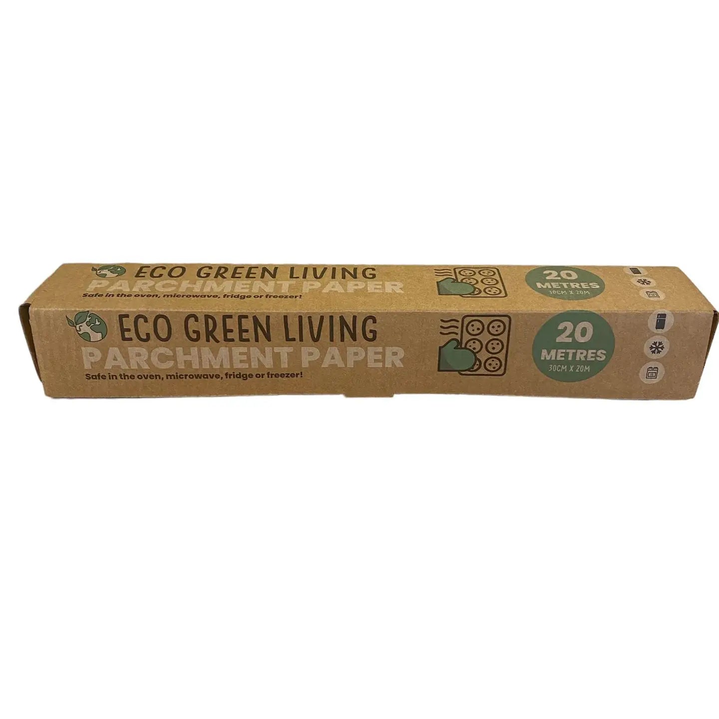 Ecogreenliving- Bakpapier 30 cm x 20 m, 38 g - 1 rol - Ongebleekt en composteerbaar