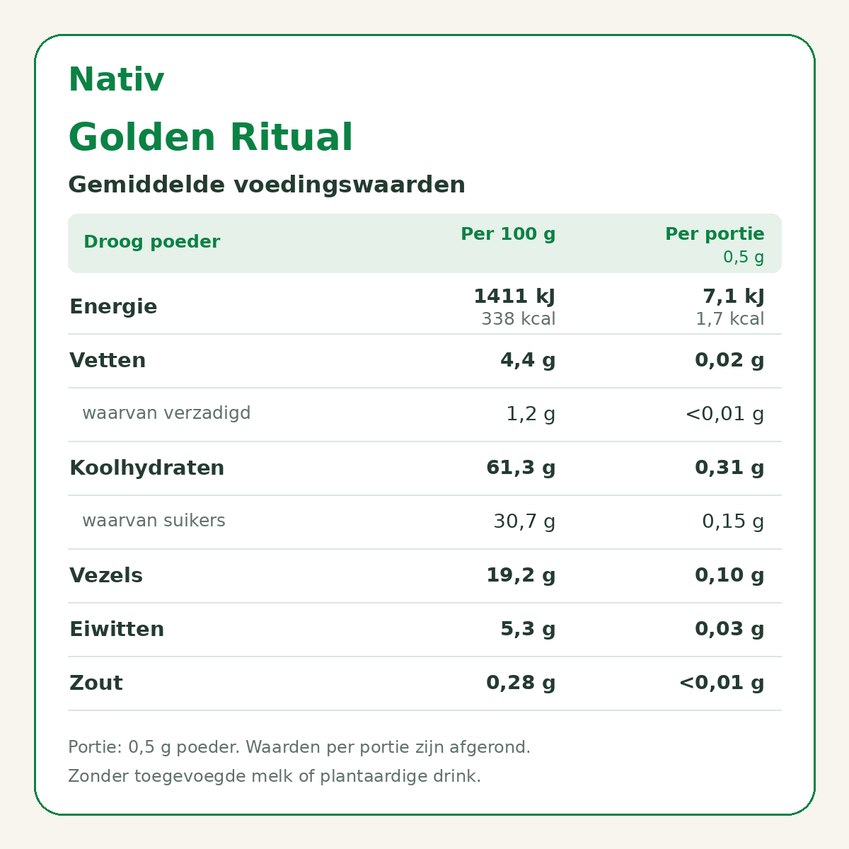 Golden Milk - prebiotic Kurkuma latte 50g
